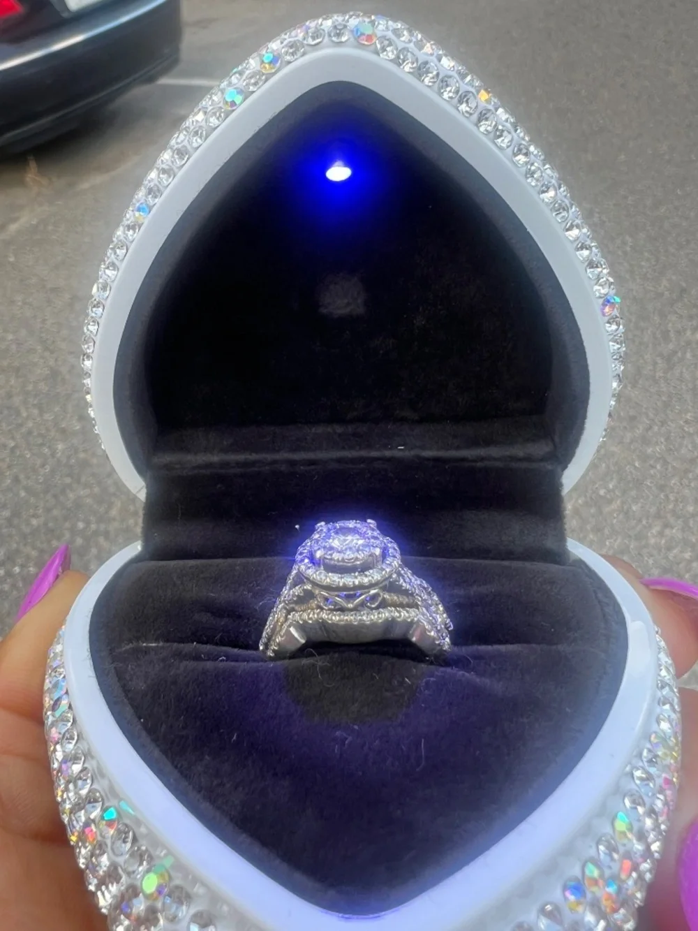 Three Ring Wedding Ring/ Engagement Ring